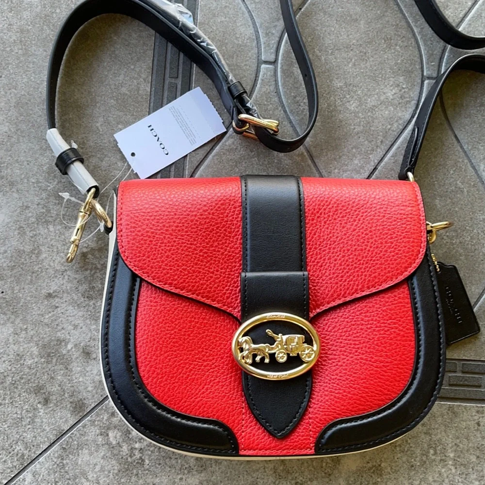 COACH Georgie Saddle Bag In Colorblock